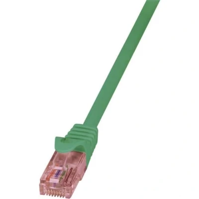 Immagine di LogiLink CQ2055U RJ45 cavo di rete, patch CAT 6 U/UTP 2.00 m Verde Ritardante fiamma, con protezione 1 pz.