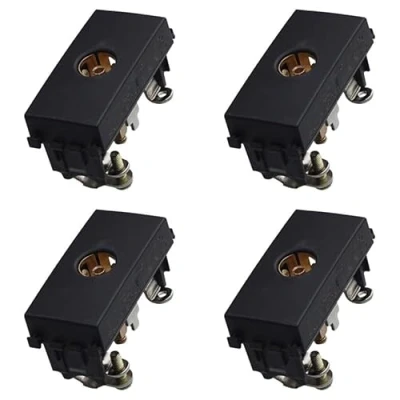 Immagine di 4 Pezzi Presa TV Terminale Femmina, Compatibile Con Vimar Arke, Colore Nero