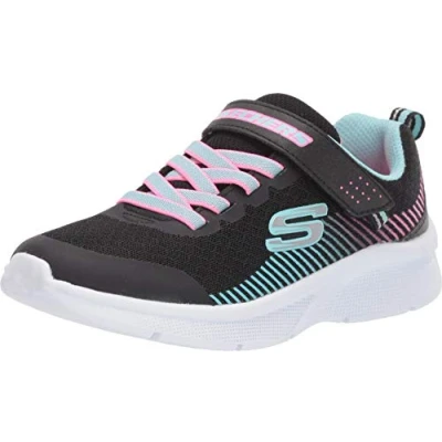 Immagine di Skechers Microspec, Scarpe da Ginnastica Bambine e ragazze, Black Mesh Aqua Neon Pink Trim, 35 EU