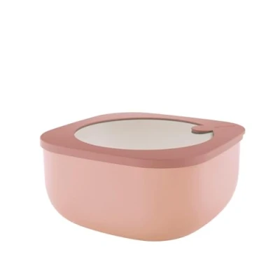 Immagine di Guzzini Kitchen Active Design, STORE&amp;MORE BIO, Contenitore Ermetico Basso per Frigo/Freezer/Microonde (L) Rosa Fiori di Pesco, 19,5 x h9,3 cm 1900 cc 170721251