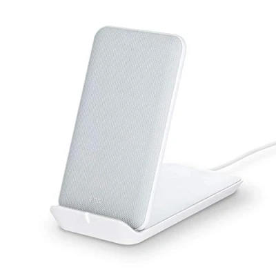 Immagine di Smpl Supporto per Caricabatterie Wireless Stazione di Ricarica Wireless, Certificato Qi, 10W, Compatibile con iPhone e Samsung Galaxy Bianco