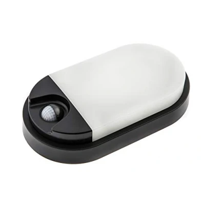 Immagine di HUBER led lampada da Parete Esterno con sensore di movimento 140 10W, 800lm, IP54, rilevatore luce movimento, ovale, antracite