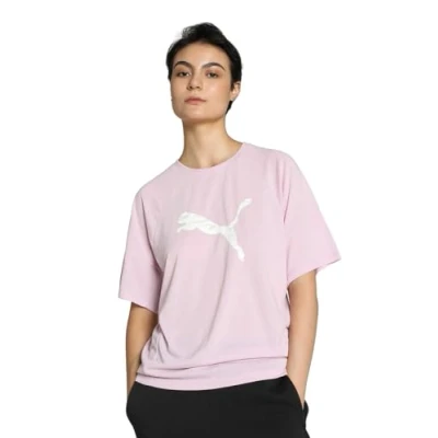 Immagine di Puma Evostripe Graphic TEE Tshirt con stampa, Donna, Taglia: Large, Grape mist