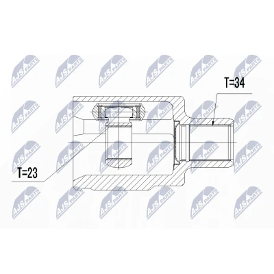 Immagine di NTY NPW PL 030 Kit Giunto Omocinetico Assale anteriore Dx OPEL: Astra J Sports Tourer, Hatchback, Meriva B, CHEVROLET: Cruze Sedan