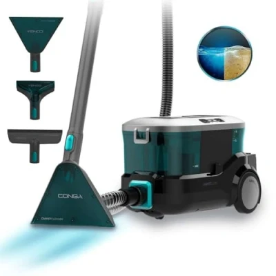 Immagine di Cecotec Aspirapolvere per tappeti, tappezzeria, Conga CarpetClean 10000 EasyHome, 800 W, serbatoio acqua dolce da 3 l e sporca 1,5 l, sistema multisuperficie, kit di