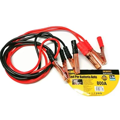 Immagine di Herran Cavi per Batteria Auto 800AMP 3.5 Mt, di Avviamento Batteria, Collegamento 3,5 Metri