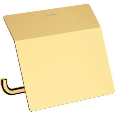 Immagine di hansgrohe AddStoris Porta rotolo con copertura, oro lucido, 41753990