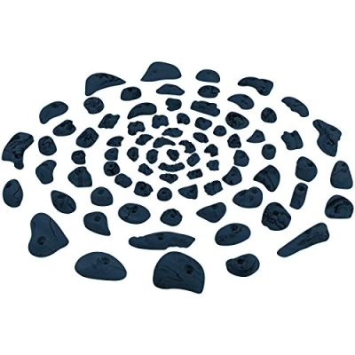 Immagine di ALPIDEX 80 Prese d&#039;Arrampicata Dimensioni XL, L, M, S, XS Superficie Arrampicata 6 10 m² Set Blocchi Colore:Blu Screziato