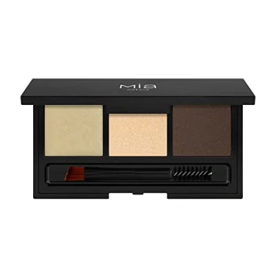 Immagine di MIA Makeup Set &amp; Define Brow palette mini per riempire, definire e fissare le sopracciglia (Brunette)