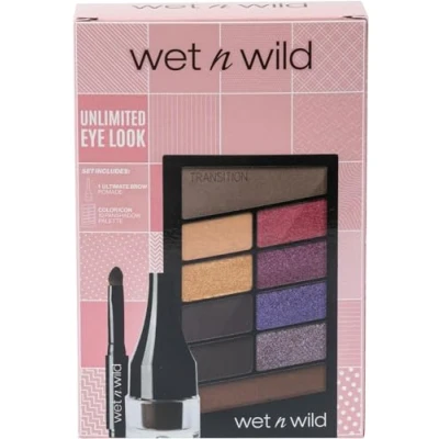 Immagine di Wet n Wild Ultimate Eye Look Set, Set di Trucco con Gel per Sopracciglia Fissante a Lunga Durata e Palette Ombretti Color Icon 10 Tonalità Finish un Make up Occhi Completo