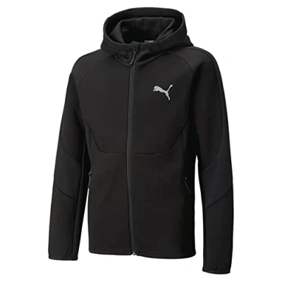 Immagine di PUMA Evostripe Felpa con Cappuccio e Zip Intera B, Sudore Bambino, Black, 152