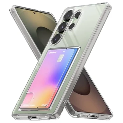 Immagine di Ringke Fusion Card Compatibile con Cover Samsung Galaxy S25 Ultra, Custodia Protettiva Portafoglio Carte Trasparente Clear