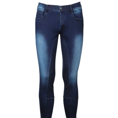Immagine di Harry&#039;s Horse Pantaloni da equitazione uomo Liciano Denim Full Grip 164 Navy Blue