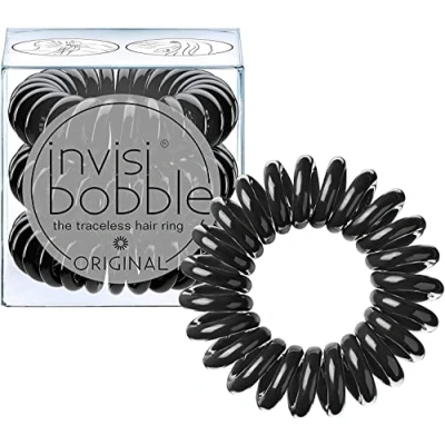 Immagine di Invisibobble elastici per capelli nero Original True Black x3 elastico a spirale senza pieghe