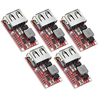 Immagine di TECNOIOT 5pcs 6 24V 12V to 5V USB Step Down Module DC Converter