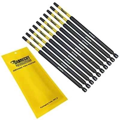 Immagine di 10 x SabreCut SCTX40152_10 152 mm T40 TX40 Set di punte per cacciavite a impatto magnetico Torx Heavy Duty compatibile con Dewalt Milwaukee Bosch Makita e altro