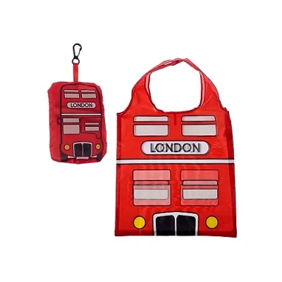 Immagine di Handy Fold Up London Bus Shopping Bag with Holder FBAG10A