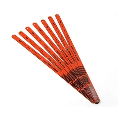 Immagine di Lama per seghetto bimetallica, 30 mm, 24 TPI, colore arancione, set di 10 lame ricambio infrangibili