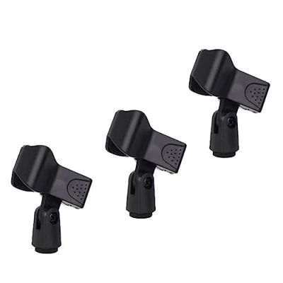 Immagine di Clip per Microfono,3pezzi Supporto Microfono Portamicrofono Pinza Caricato a Molla Flessibile Compatibile con Maggior Parte dei Microfoni Cablati Wireless