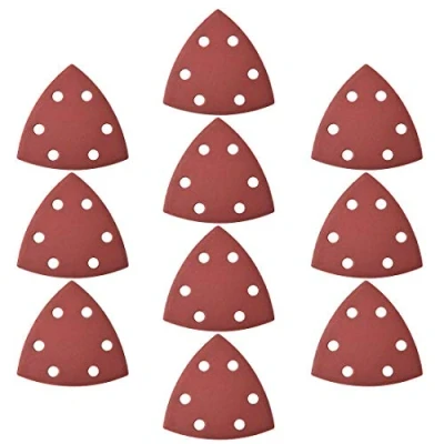Immagine di Triangle Detail Sandpaper, Sanding Paper, Sander Pads Sheet Assorted, 6 Hole 800 Grits, 10 pezzi