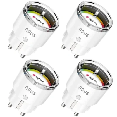 Immagine di NOUS A1Z Presa Intelligente ZigBee, Compatibile con Alexa, Google Assistant, Home Tuya, Domotica Casa Monitoraggio Energetico, Prese WiFi Smart per Domotica, 2MQTT