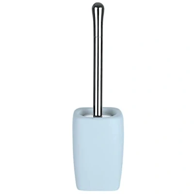 Immagine di Spirella Scopino per WC in stile retrò, gres porcellanato, 11,5 x 42 cm, colore: blu pastello