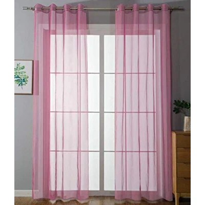 Immagine di Gardinenbox 20332 cn2 Set di 2 tende trasparenti con occhielli, 245 x 140 cm, colore: Rosa