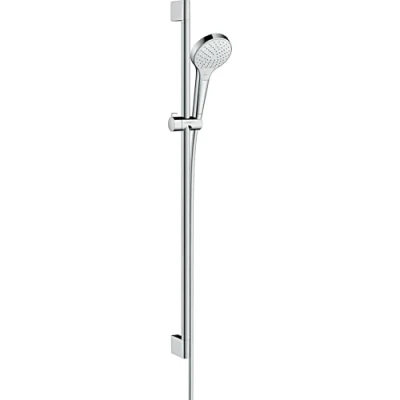 Immagine di hansgrohe Croma Select S Set doccia Vario EcoSmart 9 l/min con asta 90 cm, bianco/cromo, 26573400