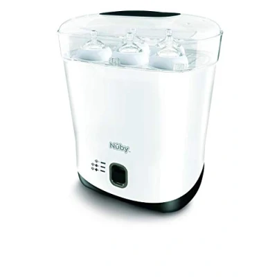 Immagine di Nuby Sterilizzatore a vapore con funzione di asciugatura sterilizza finoa 5 biberon un incluso, Bianco