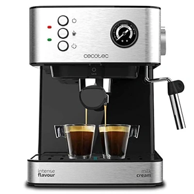 Immagine di Cecotec Macchina del caffè Power Espresso 20 Professionale. Capàcità 1,5 L, bar, doppia uscita, vaporizzatore, acciaio inossidabile, scaldatazze, 850 W