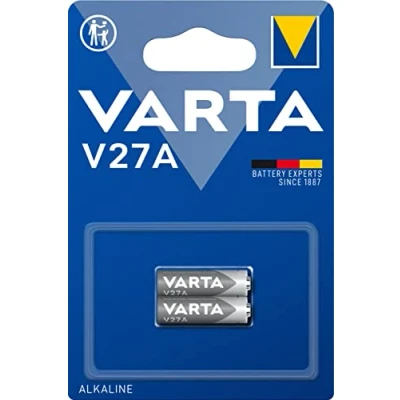 Immagine di Varta 4227112402 Pila Alcalina V27 A, 12 V, colore: argento V27A MN27 / LR27 A27, Confezione 2 pezzi