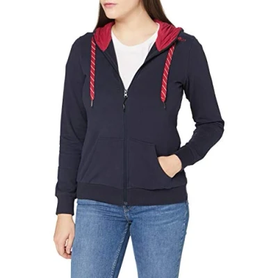 Immagine di CMP Felpa in pile Stretch Fleece da donna con cappuccio fisso, Black Blue, 40