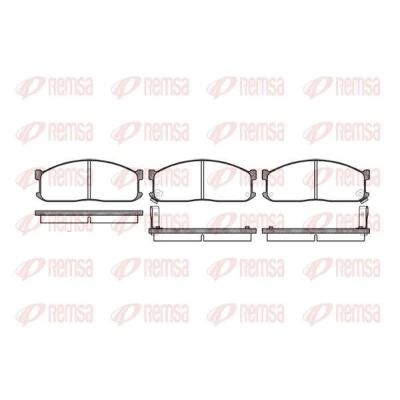 Immagine di REMSA 0244.02 Kit pastiglie freno Assale anteriore Con contatto segnalazione usura KIA: K2500 Camion pianale/Telaio