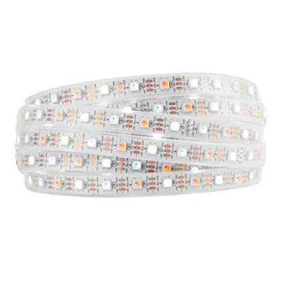 Immagine di BTF LIGHTING SK6812RGBW (WS2812B RGBW) RGB + bianco caldo Individualmente indirizzabile 5m 60 LED/pixel/m Flessibile 4 colori in 1 LED sogna colorato Striscia IP67 impermeabile DC5VPCB