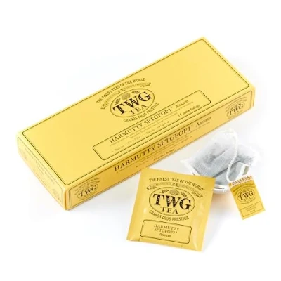 Immagine di TWG Tea Harmutty SFTGFOP1 Tè Nero Assam Immobiliare Singola 15 Bustine di in Cotone Cucite a Mano Set Regalo