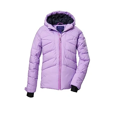 Immagine di killtec Ragazze Giacca trapuntata/giacca da sci con cappuccio e ghetta antineve KSW 116 GRLS SKI QLTD JCKT, light orchid, 176, 39652 000