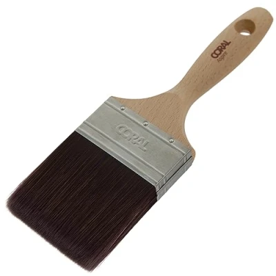 Immagine di Coral 31715 Aspire Pennello professionale da 7,6 cm, taglio dritto con profilo piatto per una finitura rapida e precisa, emulsione commerciale o manico in legno FSC lucido