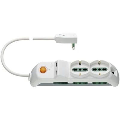 Immagine di Vimar FP00526.C.B Presa 2univ.+4P17/11+SPB17+int+2USB+SPDb