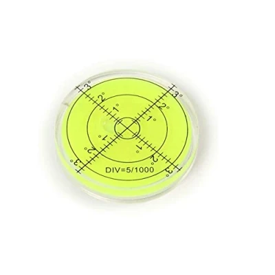 Immagine di Livella a bolla grande in acrilico, diametro 60 mm, gradi alloggiamento livello di superficie, fiala rotonda occhio bue, perfetta per treppiede e altro ancora