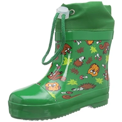 Immagine di Playshoes Stivali In Gomma Foderati A Semialbero, Semialbero Unisex Bambini e ragazzi, Animali Della Foresta Verde, 25 EU