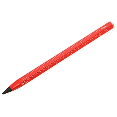 Immagine di TROIKA Matita infinita con punta continua sostenibile, circa 20 km, lunghezza scrittura CONSTRUCTION ENDLESS HB, cancellabile, senza punta, righello centimetro/pollici