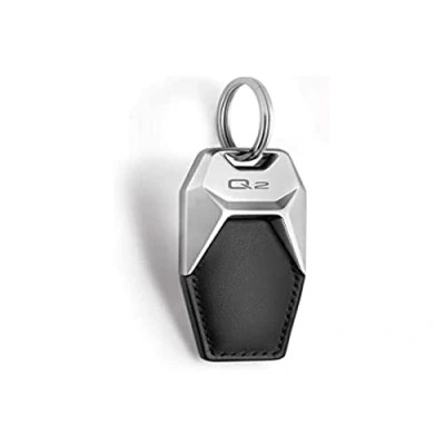 Immagine di Audi collection Q2 3181900612 Portachiavi in Pelle, Colore: Nero/Argento