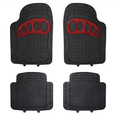 Immagine di situ universale Auto Tappetini in gomma nero/rosso scm0103