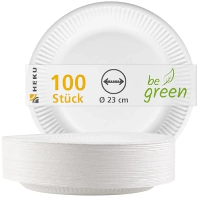 Immagine di HEKU piatto di carta, bianco, rotondo, Ø in fibra fresca, 23cm