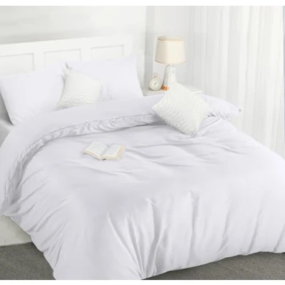 Immagine di Utopia Bedding Copripiumino 3 pezzi, Una Piazza e Mezza Microfibra 200x200cm + Federe 50x75cm Bianco