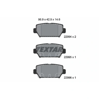 Immagine di TEXTAR 2299401 Kit pastiglie freno con segnalatore acustico usura MITSUBISHI: Eclipse Cross