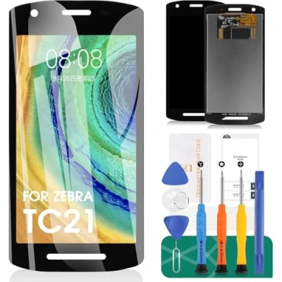 Immagine di Ricambio per schermo Zebra TC21 TC26 LCD Digitizer Kit di riparazione TC21/TC26 Touch Screen Display Assembly (nero)