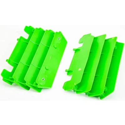 Immagine di POLISPORT 8472400002 Set di griglie per radiatore in polipropilene resistente e durevole senza hardware compatibile con le moto Kawasaki colore verde