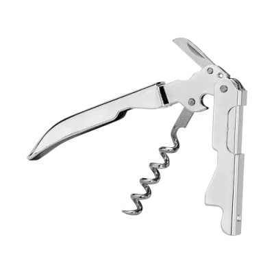 Immagine di FACKELMANN Super Cavatappi Sommelier con Lama Taglia Capsule, Acciaio Inox, Argento