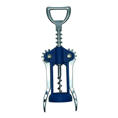 Immagine di Fackelmann Cavatappi professionale da cameriere con leva a doppia presa, apribottiglie in acciaio inox, adatto per uso domestico e professionale, colore argento, 17 x 6 3,5 cm, 1 pz.